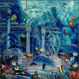 Visions of Atlantis by John Enright Ceramic Tile Mural BC-JE07