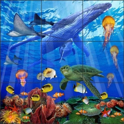 The Myriad Sea by John Enright Ceramic Tile Mural BC-JE09