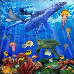 The Myriad Sea by John Enright Glass Tile Mural BC-JE09