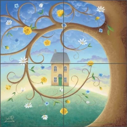 Home Sweet Home by Lucy Pittaway Ceramic Tile Mural BC-LP07