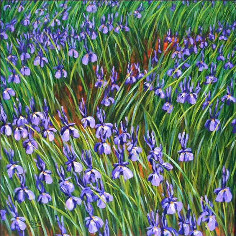 Wishing for Iris by Beaman Cole Ceramic Accent & Decor Tile BCA030AT