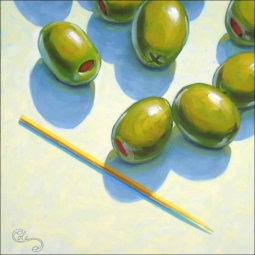 Waiting for Martini by Beaman Cole Ceramic Accent & Decor Tile - BCA034AT