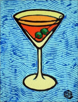 Blue Martini by Beaman Cole Ceramic Accent & Decor Tile - BCA036AT