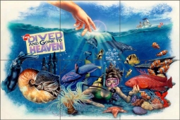 Gone to Heaven I by Bruce Eagle Ceramic Tile Mural BEA006