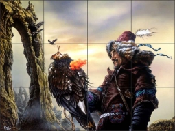 Masters of the Sky by Bruce Eagle Ceramic Tile Mural - BEA023
