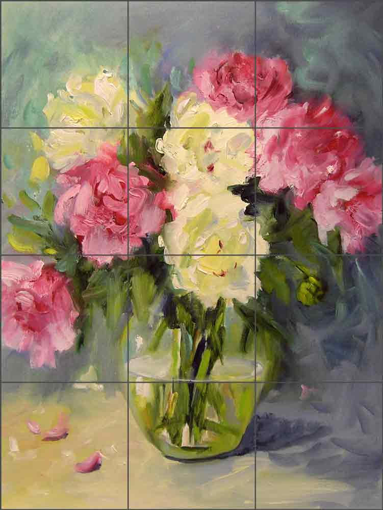 Blossom by Blossom by Bette Jaedicke Ceramic Tile Mural BJA003