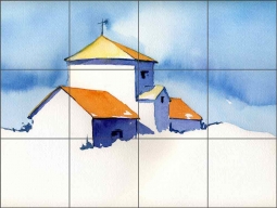 Light and Shadow by Bette Jaedicke Ceramic Tile Mural BJA017