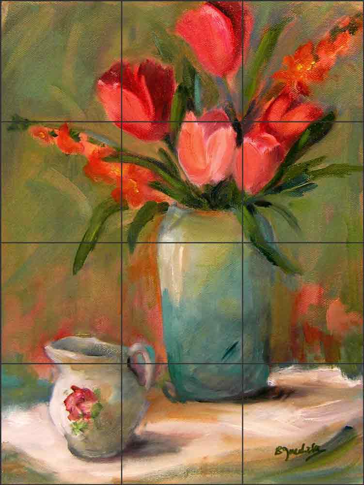 Might As Well Be Spring by Bette Jaedicke Ceramic Tile Mural BJA019