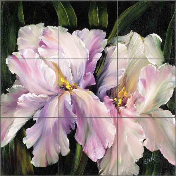 Iris Mystique by Carolyn Cook Ceramic Tile Mural - CC006