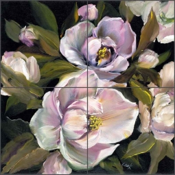 Magnolia Mystique by Carolyn Cook Ceramic Tile Mural - CC009