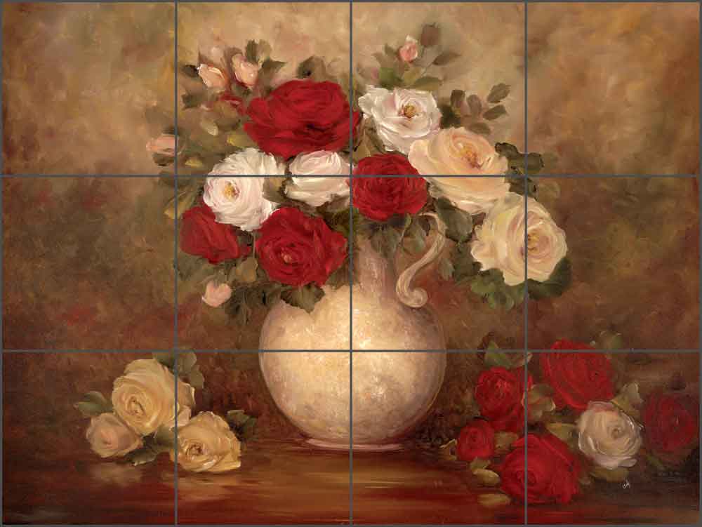 Old World Still Life by Carolyn Cook Ceramic Tile Mural - CC010