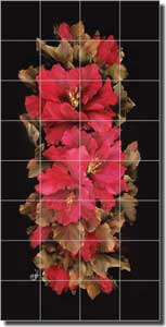 Cook Floral Flowers Ceramic Tile Mural 17" x 34" - CC011