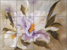 Petite Orchids II by Carolyn Cook Ceramic Tile Mural - CC020