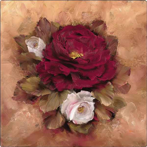 Cook Roses Floral Tumbled Marble Accent & Decor Tile - CC024AT
