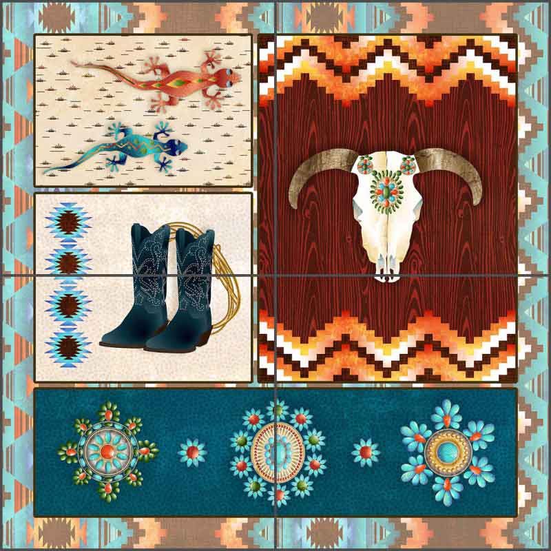 Southwest Junction 1 by Aurelia Manouvrier Ceramic Tile Mural - CCI-AM-SJ01