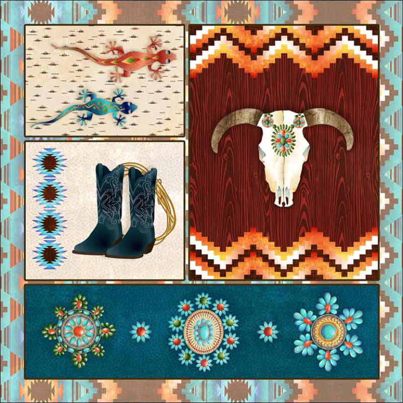 Southwest Junction 1 by Aurelia Manouvrier Ceramic Accent & Decor Tile - CCI-AM-SJ01AT