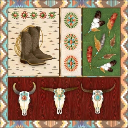 Southwest Junction 2 by Aurelia Manouvrier Ceramic Accent & Decor Tile - CCI-AM-SJ02AT