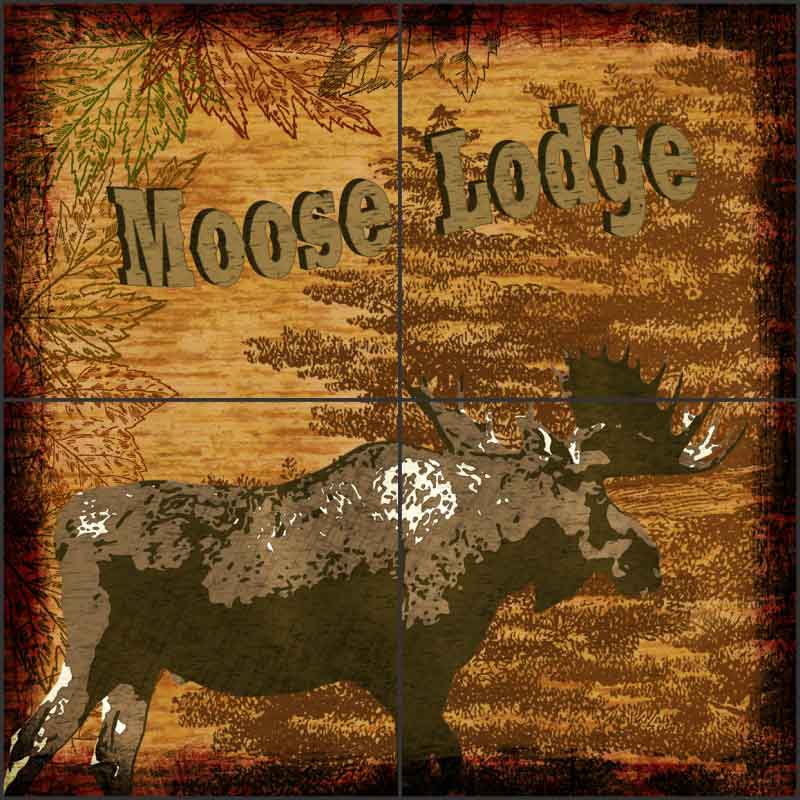 Woodland Trails - Moose by Aurelia Manouvrier Ceramic Tile Mural - CCI-AM-WT03