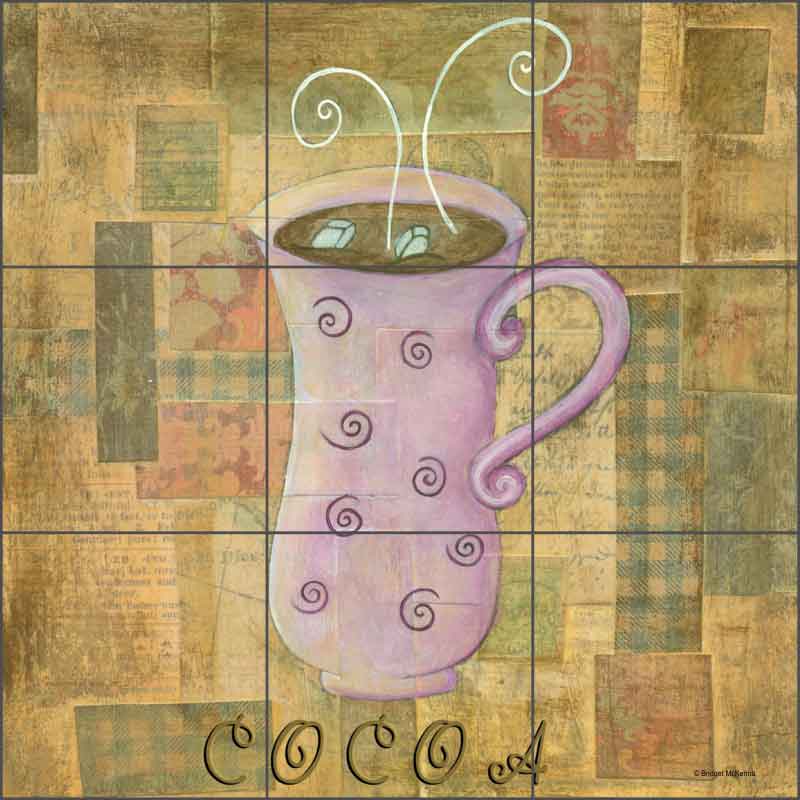 Hot Drinks: Cocoa by Bridget McKenna Ceramic Tile Mural - CCI-BRI079