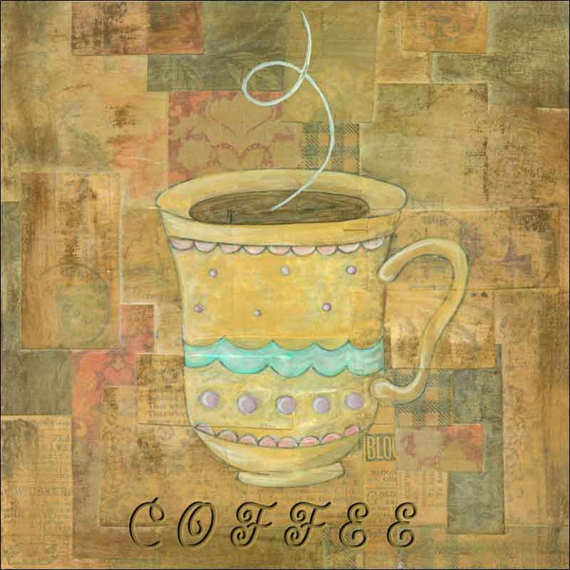 Hot Drinks: Coffee by Bridget McKenna Ceramic Accent & Decor Tile - CCI-BRI080AT