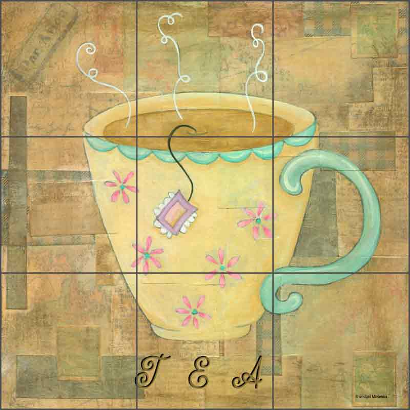 Hot Drinks: Tea by Bridget McKenna Ceramic Tile Mural - CCI-BRI081