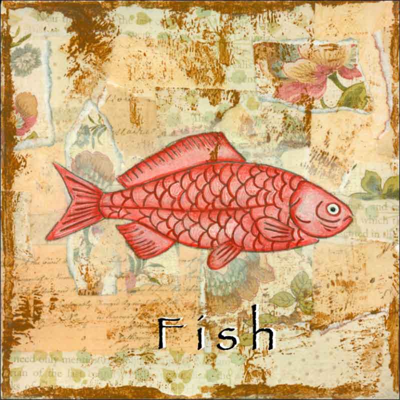 Sea Life: Fish by Bridget McKenna Ceramic Accent & Decor Tile - CCI-BRI255AT