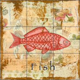 Sea Life: Fish by Bridget McKenna Ceramic Tile Mural - CCI-BRI255
