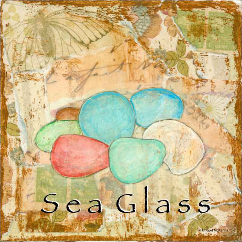 Sea Life: Sea Glass by Bridget McKenna Ceramic Accent & Decor Tile - CCI-BRI259AT