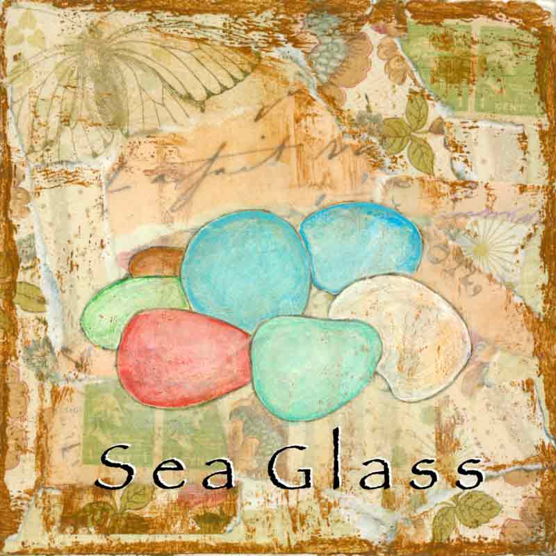 Sea Life - Sea Glass by Bridget McKenna Floor Tile Art CCI-BRI259AT