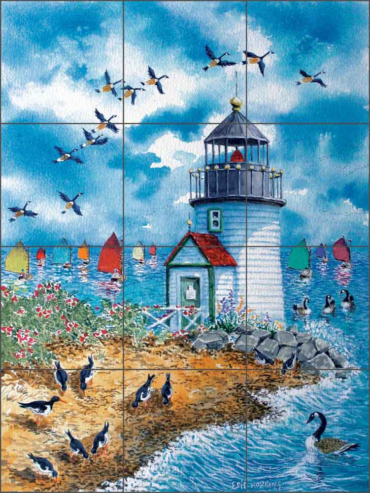 Rainbow Fleet 2 by Edie Hopkins Ceramic Tile Mural - CCI-EH180