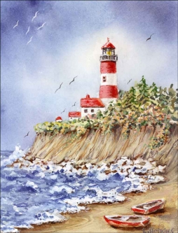 Jackson Point Light by Edie Hopkins Ceramic Accent & Decor Tile - CCI-EH220AT