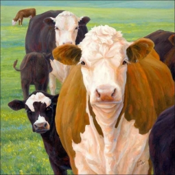 Peek a Boo by Linda Elliott Ceramic Accent & Decor Tile - CCI-LE251AT