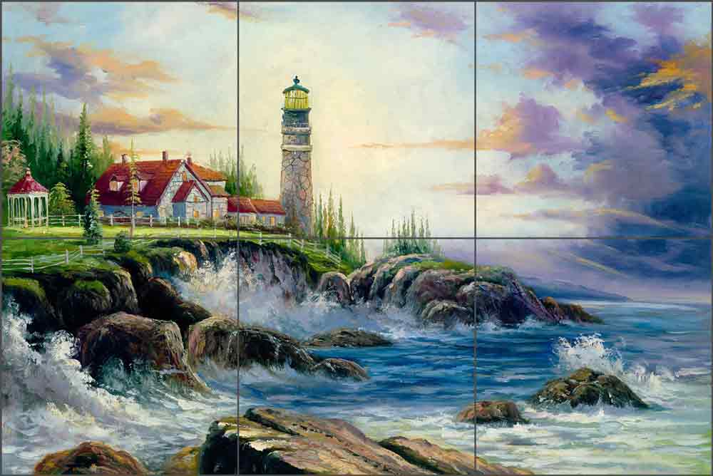 Coastal Light by C. H. Ching Ceramic Tile Mural CHC066