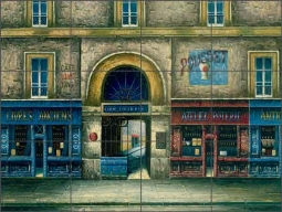 Cafe vins Ions by C H Ching Ceramic Tile Mural - CHC079