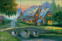 Stone Bridge Inn by C. H. Ching Ceramic Tile Mural CHC082