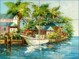 Tropical Berth by C. H. Ching Ceramic Tile Mural - CHC092