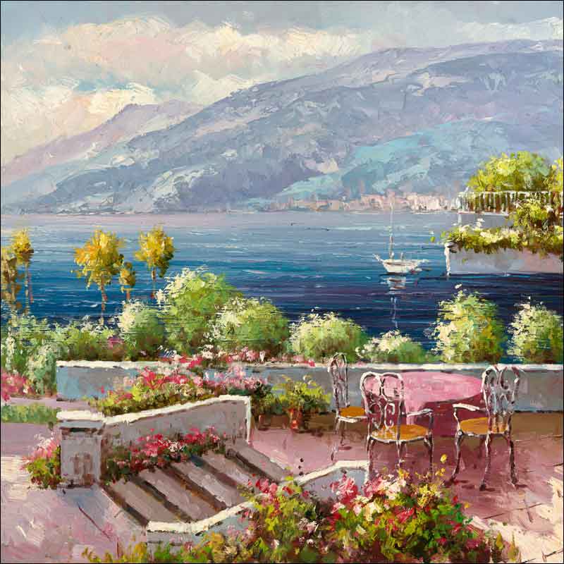 Lakeside Terrace by C. H. Ching Ceramic Accent & Decor Tile - CHC095AT