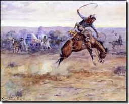 Russell Western Cowboy Ceramic Accent Tile 10" x 8" - CMR005AT