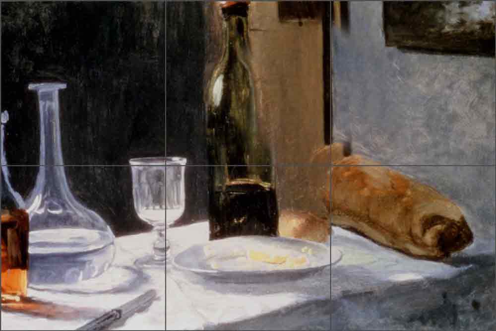 Still Life with Bottles by Claude Oscar Monet Ceramic Tile Mural COM004