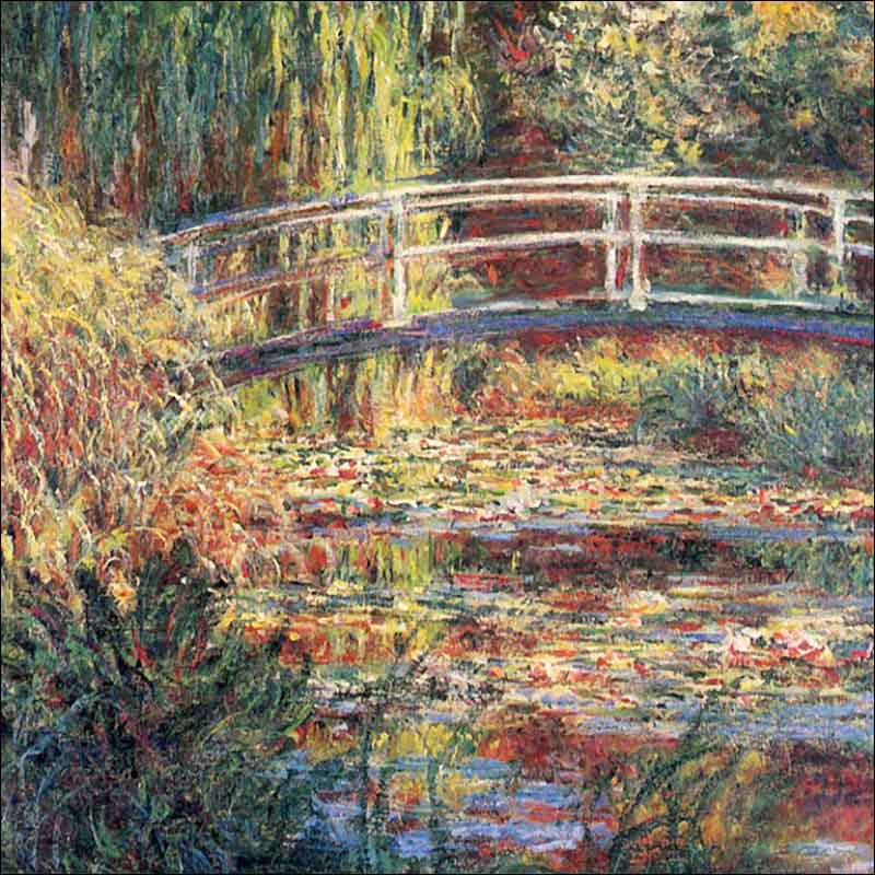 Water Lily Pond - Symphony in Rose by Claude Oscar Monet Ceramic Accent & Decor Tile - COM016AT