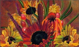 Fall Bouquet by Nancy Jacey Ceramic Tile Mural - CPA-NJ13003