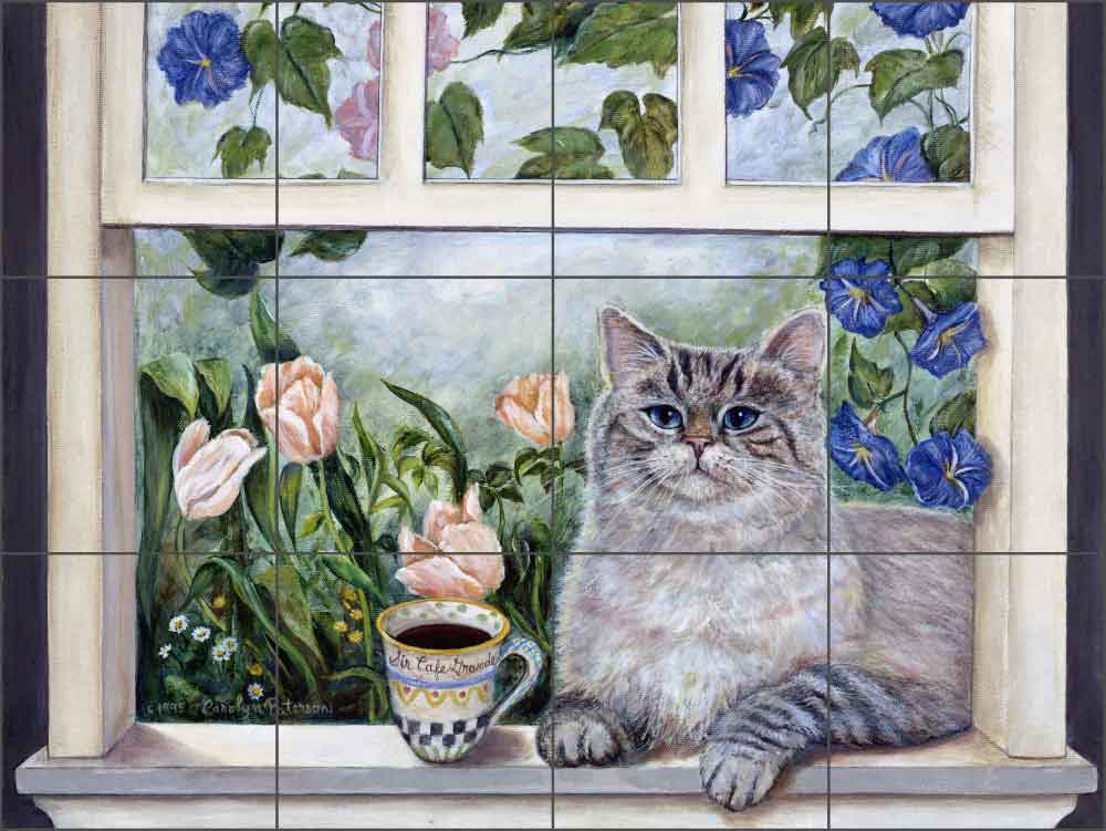Sir Cafe Grande by Carolyn Paterson Ceramic Tile Mural - CPA001