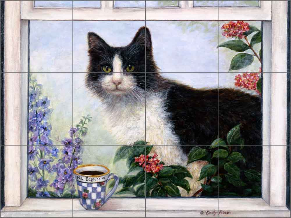 Ms Cappuccino by Carolyn Paterson Ceramic Tile Mural - CPA007