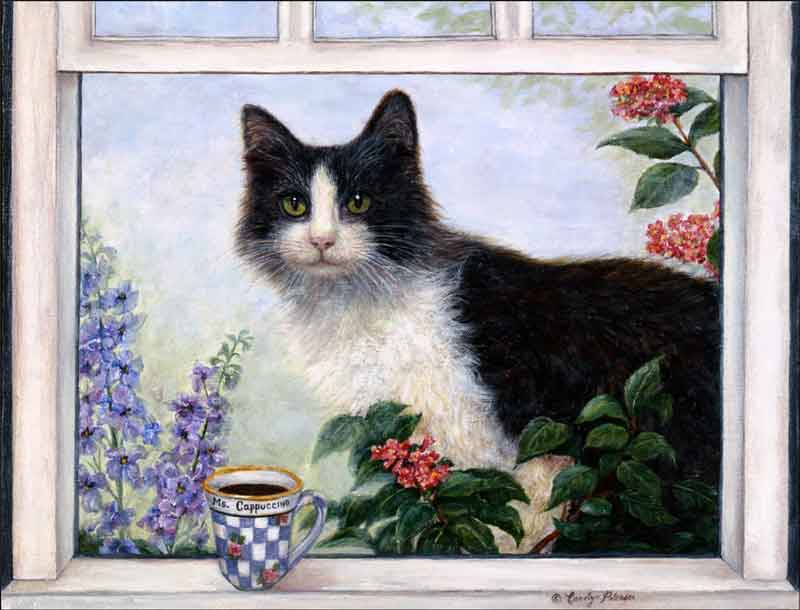 Ms. Cappuccino by Carolyn Paterson Ceramic Accent & Decor Tile - CPA007AT