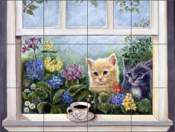 Double Espresso by Carolyn Paterson Ceramic Tile Mural - CPA010