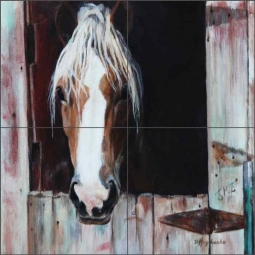 Sleepy Head by Debbie Hughbanks Ceramic Tile Mural DHA027