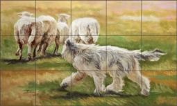 The Shepard of Brie by Debbie Hughbanks Ceramic Tile Mural - DHA029