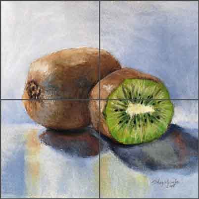 Kiwi by Diane Hughbanks Ceramic Tile Mural - DHA034