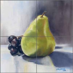 Ah Pear by Diane Hughbanks Ceramic Tile Mural - DHA036