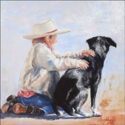 Best Friends by Debbie Hughbanks Ceramic Accent & Decor Tile - DHA043AT